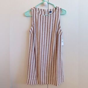 NWT Old Navy dress, brown and white stripes, XS
